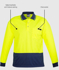 Picture of Syzmik Mens Hi Vis Comfort Back Long Sleeve Polo (ZH410)