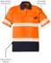 Picture of Syzmik Unisex Hi Vis Segmented Tape Short Sleeve Polo (ZH535)