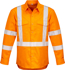 Picture of Syzmik Mens Hi Vis X Back Taped Long Sleeve Shirt (ZW690)