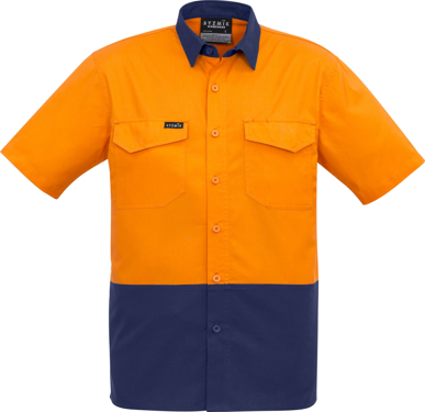 Picture of Syzmik Mens Rugged Cooling Hi Vis Short Sleeve Shirt (ZW815)