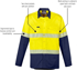 Picture of Syzmik Mens Rugged Cooling Hi Vis Segmented Tape Long Sleeve Shirt (ZW229)