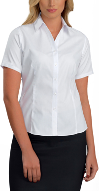 Picture of John Kevin Womens Short Sleeve Poplin Shirt - White (102 White)