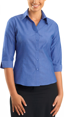 Picture of John Kevin Womens Chambray 3/4 Sleeve Shirt (160 Indigo)
