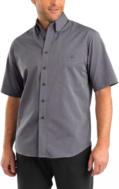 Picture of John Kevin Mens Chambray Short Sleeve Shirt (265 Graphite)