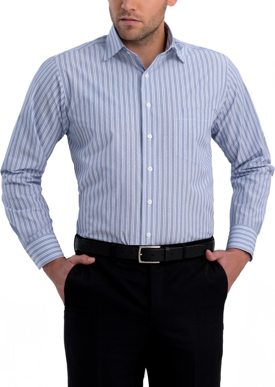 Picture of John Kevin Mens Fashion Stripe Long Sleeve Shirt (422 Plum)