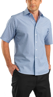 Picture of John Kevin Mens Fashion Stripe Short Sleeve Shirt (423 Plum)