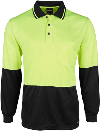 Picture of JB's Wear Hi Vis Long Sleeve Jacquard Polo (6HJNL)