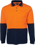 Picture of JB's Wear Hi Vis Long Sleeve Cotton Back Polo (6HPL)