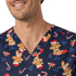 Picture of NNT Uniforms Unisex Christmas Gingerbread Surfer Scrub Top (CATRST-MNS)