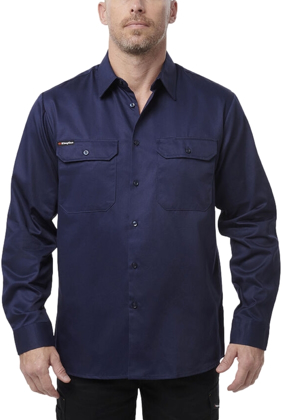 Picture of King Gee Originals Long Sleeve Open Front Cotton Drill Work Shirt (K04010)