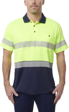 Picture of King Gee Workcool Hyperfreeze Hi Vis Reflective Short Sleeve Polo (K54215)