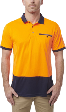 Picture of King Gee Workcool Hyperfreeze Hi Vis Lightweight Short Sleeve Polo (K54845)