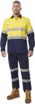 Picture of King Gee Workcool Vented Closed Front Spliced Shirt Taped Long Sleeve (K54914)