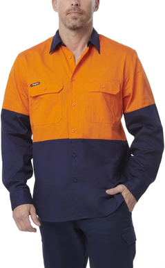 Picture of King Gee Workcool Vented Spliced Shirt Long Sleeve (K54912)