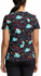 Picture of Dickies Merry Rex-mas Christmas Womens Printed V-Neck Scrub Top (DK876 MRRX)