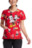 Picture of Cherokee Mickey Christmas Womens Printed V-Neck Scrub Top (TF614 MKHH)