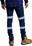 Picture of King Gee Urban Coolmax Stretch Slim Reflective Denim Work Jeans (K53007)