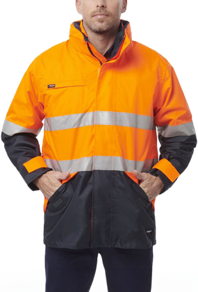 Picture of King Gee Originals 4 in 1 Waterproof Hi Vis Reflective Work Jacket (K55300)