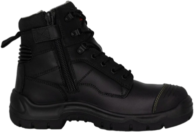 Picture of King Gee Phoenix Zip/Lace Composite Safety Work Boots 6" - Black (K27985)