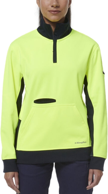 Picture of King Gee Womens Spliced 1/4 Zip Fleece Jumper (K45008)