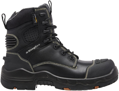 Picture of King Gee Womens Onyx 6Z Puncture-Resistant Zip Sided Work Boot - Black (K28002)