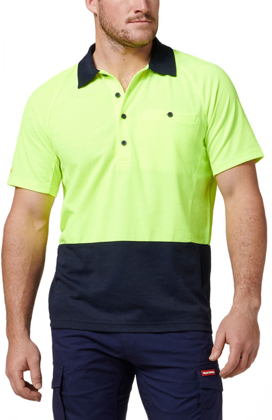 Picture of Hard Yakka Core Hi Vis 2 Tone Vented Short Sleeve Polo (Y11396)