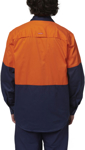 Picture of Hard Yakka Core Hi Vis Long Sleeve 2 Tone Vented Cotton Shirt (Y07950)