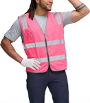 Picture of Australian Industrial Wear Unisex Hi Vis Safety Vest with ID & Utility Pockets (SW04)