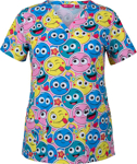 Picture of JB's Wear Womens Smiley Printed Scrub Top (4STP1-SMILEY)