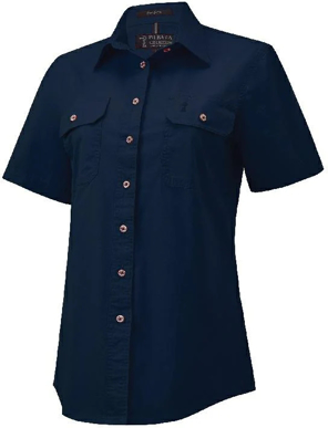 Picture of Ritemate Workwear Womens Pilbara Open Front Short Sleeve  Shirt (RM600BTS)