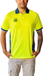 Picture of Trademutt Unisex RPET Pearler Yellow Short Sleeve Polo (TM-21546)