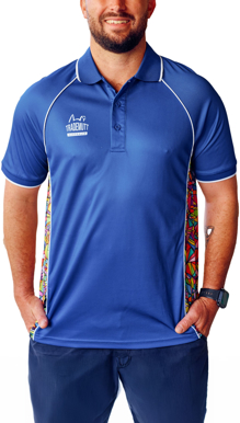 Picture of Trademutt Unisex RPET Bonza Blue Short Sleeve Polo (TM-21504)