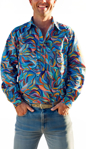 Picture of Trademutt Mens Snazzy Half Button Full Print Long Sleeve Workshirt (TM-21645)
