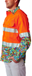 Picture of Trademutt Mens Bonza Orange Day/Night Hi Vis Full Button Long Sleeve Workshirt (TM-21502)