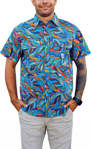 Picture of Trademutt Mens Snazzy Short Sleeve Full Print Full Button Workshirt (TM-21646)