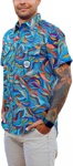 Picture of Trademutt Mens Snazzy Short Sleeve Full Print Full Button Workshirt (TM-21646)