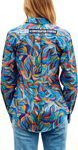 Picture of Trademutt Womens Snazzy Full Button Full Print Long Sleeve Workshirt (TM-21648)