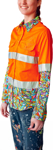 Picture of Trademutt Womens Bonza Orange Day/Night Hi Vis Full Button Long Sleeve Workshirt (TM-21509)