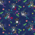 Picture of Cherokee Scrubs Koalas Care All Awareness Print V Neck Top (CK652 KLCR)