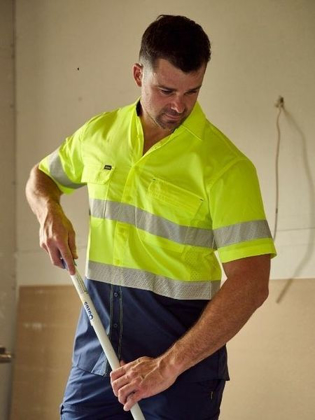Picture of Bisley Workwear Mens X Airflow Hi Vis Taped Stretch Ripstop Shirt (BS1491T)