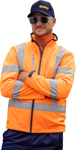 Picture of Bisley Workwear Mens X Taped Hi Vis Soft Shell Jacket (BJ6059XT)