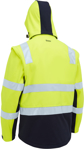 Picture of Bisley Workwear Mens Taped Two Tone Hi Vis 3 in 1 Soft Shell Jacket (BJ6078T)
