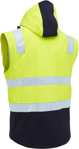 Picture of Bisley Workwear Mens Taped Two Tone Hi Vis 3 in 1 Soft Shell Jacket (BJ6078T)