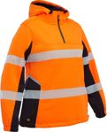 Picture of Bisley Workwear Womens Flx & Move Hi Vis Taped Liquid Repellent Fleece Hoodie (BKL6571T)