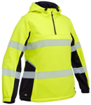 Picture of Bisley Workwear Womens Flx & Move Hi Vis Taped Liquid Repellent Fleece Hoodie (BKL6571T)