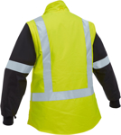 Picture of Bisley Workwear Womens Taped Hi Vis 5 in 1 Rain Jacket (BKL6975)