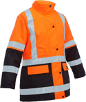 Picture of Bisley Workwear Womens Taped Hi Vis 5 in 1 Rain Jacket (BKL6975)