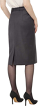 Picture of NNT Uniforms Womens Wool Blend Twill Secret Waist Midi Skirt - Charcoal (CAT2RW-CHA)