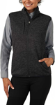 Picture of NNT Uniforms Womens Textured Fleece Zip Front Vest - Charcoal (CAT74N-CHA)