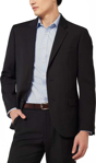 Picture of NNT Uniforms Mens Wool Blend Twill Tailored 2 Button Jacket - Black (CATBEU-BLA)